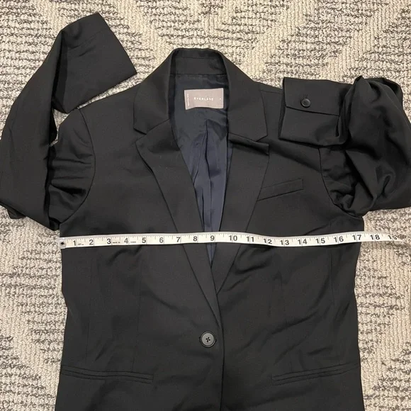 EVERLANE The Italian GoWeave Preppy Black Wool Blazer - Picture 9 of 12